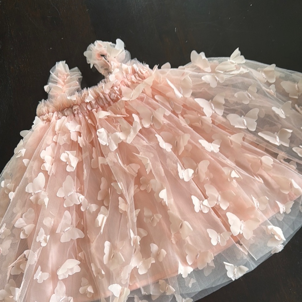 Milk Monster Pink Butterfly appliqué Dress - Picture 6 of 6